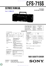 Sony CFS-715S Service Manual preview