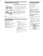 Preview for 4 page of Sony CFS-B15 - Am/fm Stereo Cassette Recorder Operating Instructions