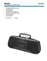 Sony CFS-B15 - Am/fm Stereo Cassette Recorder Specifications preview