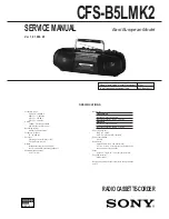 Preview for 1 page of Sony CFS-B5LMK2 Service Manual