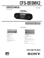 Preview for 1 page of Sony CFS-B5SMK2 Service Manual