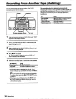 Preview for 16 page of Sony CFS-D550 - Mega Bass Cassette-corder User Manual