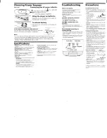 Preview for 4 page of Sony CFS-E2 Operating Instructions  (primary manual) Operating Instructions