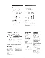 Предварительный просмотр 3 страницы Sony CFS-E2 Operating Instructions  (primary manual) Service Manual