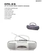 Preview for 1 page of Sony CFS-E2 Operating Instructions  (primary manual) Specifications