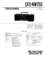 Sony CFS-KW75S Service Manual preview