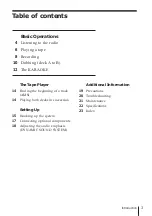 Preview for 3 page of Sony CFS-KW77S Operating Instructions Manual