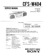 Sony CFS-W404 Service Manual preview