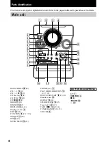 Предварительный просмотр 4 страницы Sony CHC-CL1 - Compact Hi Fi Component System Operating Instructions Manual