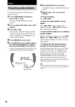 Предварительный просмотр 14 страницы Sony CHC-CL1 - Compact Hi Fi Component System Operating Instructions Manual