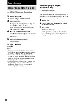 Preview for 18 page of Sony CHC-CL1 - Compact Hi Fi Component System Operating Instructions Manual