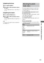 Предварительный просмотр 21 страницы Sony CHC-CL1 - Compact Hi Fi Component System Operating Instructions Manual