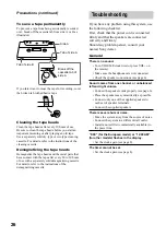 Preview for 26 page of Sony CHC-CL1 - Compact Hi Fi Component System Operating Instructions Manual