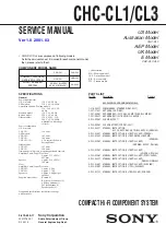 Предварительный просмотр 1 страницы Sony CHC-CL1 - Compact Hi Fi Component System Service Manual