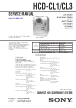 Preview for 3 page of Sony CHC-CL1 - Compact Hi Fi Component System Service Manual