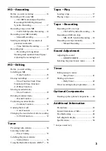 Preview for 3 page of Sony CHC-CL5MD Operating Instructions Manual