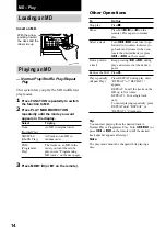 Preview for 14 page of Sony CHC-CL5MD Operating Instructions Manual