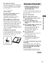 Preview for 17 page of Sony CHC-CL5MD Operating Instructions Manual