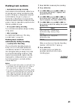 Preview for 21 page of Sony CHC-CL5MD Operating Instructions Manual