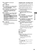 Preview for 23 page of Sony CHC-CL5MD Operating Instructions Manual