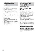 Preview for 36 page of Sony CHC-CL5MD Operating Instructions Manual