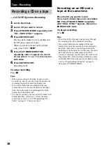 Preview for 38 page of Sony CHC-CL5MD Operating Instructions Manual