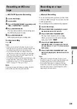 Preview for 39 page of Sony CHC-CL5MD Operating Instructions Manual