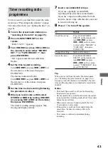 Preview for 43 page of Sony CHC-CL5MD Operating Instructions Manual