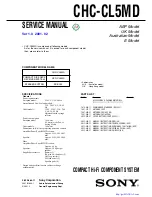 Preview for 1 page of Sony CHC-CL5MD Specifications