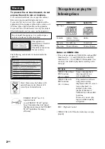 Предварительный просмотр 2 страницы Sony CHC-CV40 Operating Instructions Manual