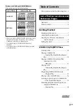 Preview for 3 page of Sony CHC-CV40 Operating Instructions Manual