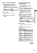 Preview for 21 page of Sony CHC-CV40 Operating Instructions Manual