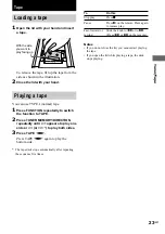 Preview for 23 page of Sony CHC-CV40 Operating Instructions Manual