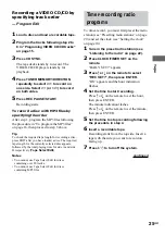 Preview for 25 page of Sony CHC-CV40 Operating Instructions Manual