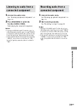 Preview for 35 page of Sony CHC-CV40 Operating Instructions Manual