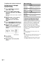 Preview for 12 page of Sony CHC-TB10 Operating Instructions Manual