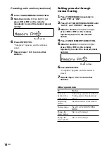 Preview for 14 page of Sony CHC-TB20 Operating Instructions Manual