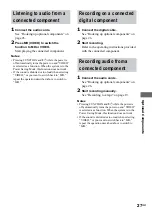 Preview for 27 page of Sony CHC-TB20 Operating Instructions Manual