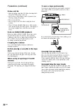 Preview for 32 page of Sony CHC-TB20 Operating Instructions Manual