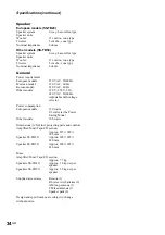 Preview for 34 page of Sony CHC-TB20 Operating Instructions Manual