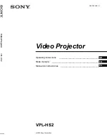 Sony Cineza VPL-HS2 Operating Instructions Manual предпросмотр