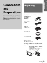 Preview for 5 page of Sony Cineza VPL-HS2 Operating Instructions Manual