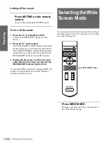 Preview for 20 page of Sony Cineza VPL-HS2 Operating Instructions Manual