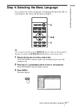 Предварительный просмотр 21 страницы Sony Cineza VPL-HS60 Operating Instructions Manual