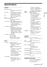 Предварительный просмотр 51 страницы Sony Cineza VPL-HS60 Operating Instructions Manual