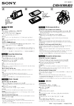 Preview for 1 page of Sony CKH-NWA800 Quick Manual