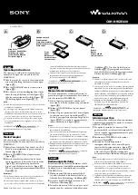 Предварительный просмотр 1 страницы Sony CKH-NWZE430 Operating Instructions