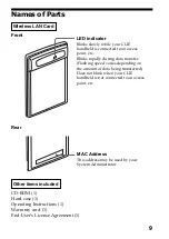 Предварительный просмотр 9 страницы Sony Clie Gear PEGA-WL100 Operating Instructions Manual