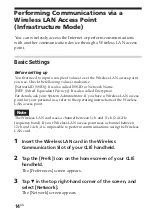 Preview for 14 page of Sony Clie Gear PEGA-WL110 Operating Instructions Manual