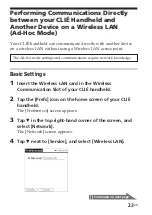 Preview for 23 page of Sony Clie Gear PEGA-WL110 Operating Instructions Manual